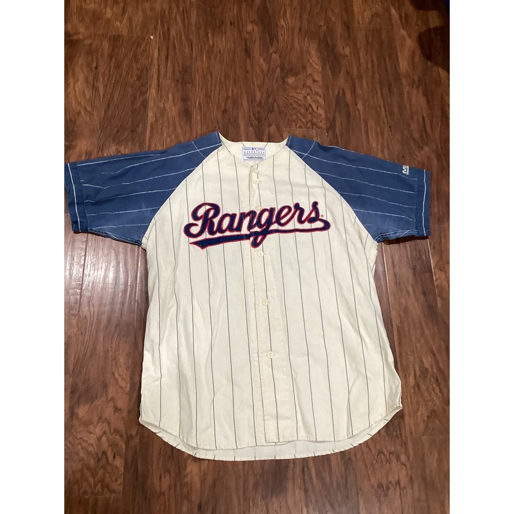 Vntg Nolan Ryan Texas Rangers Mirage  Men's Home  Jersey w/ Patch